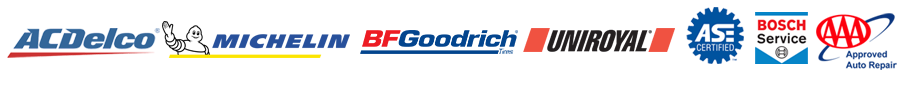 AcDelco | BF Goodrich | Michelin | Uniroyal | ASE | BOSCH | AAA